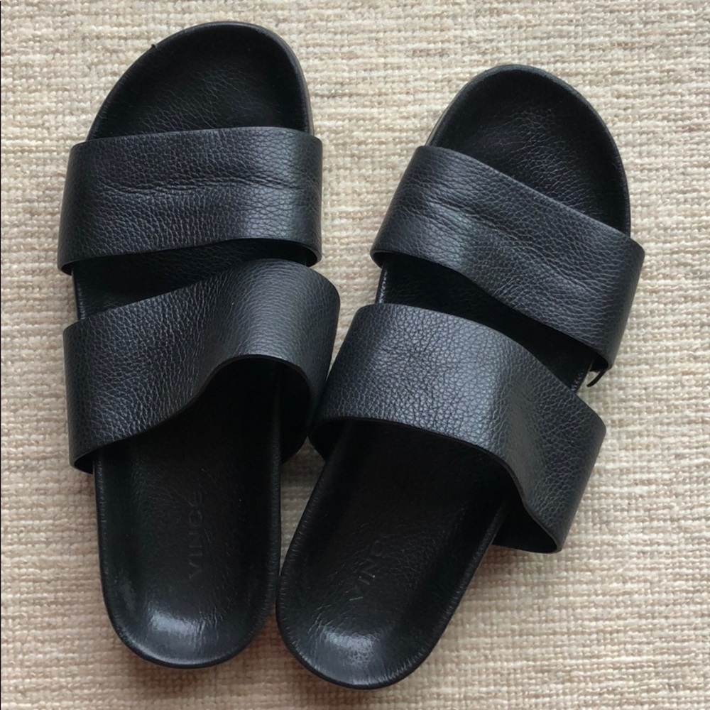 Vince Sandal - black leather